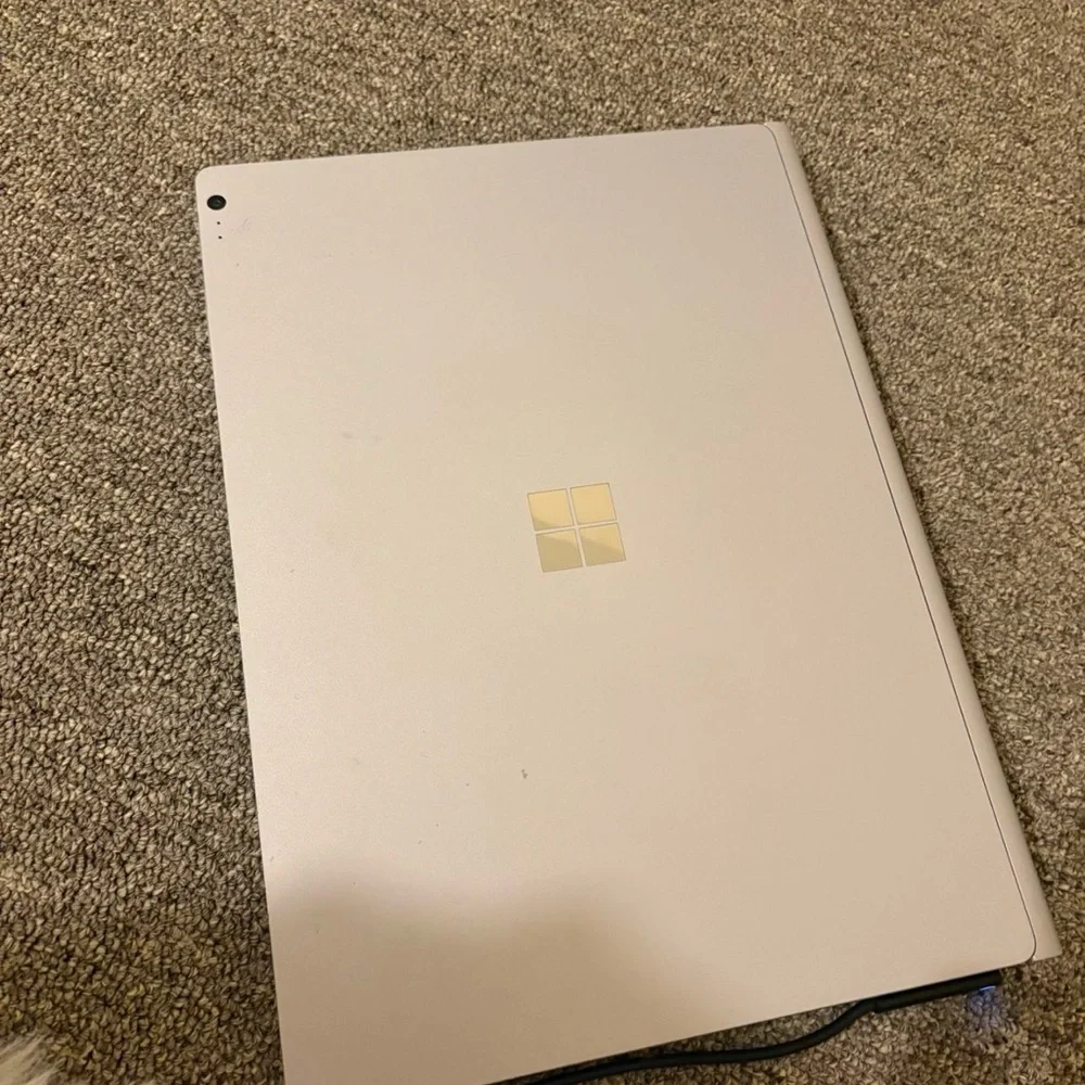 Microsoft Silver Laptop with Large Display and Integrated Touchpad